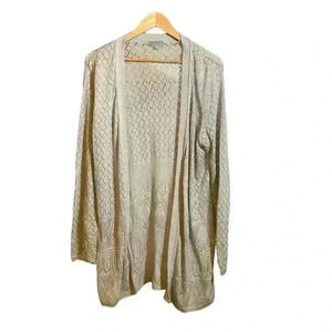 Joseph A Open-Front Cardigan Silver/grey Color Lightweight Size XL